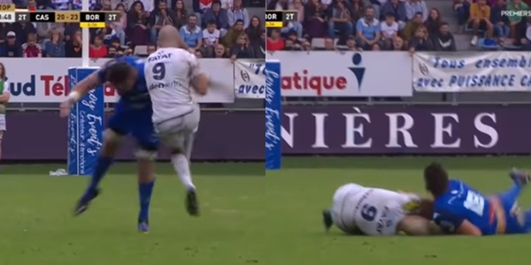 Rugby, placcaggio choc e caduta a terra spaventosa