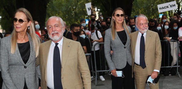 De Laurentiis e la moglie Jacqueline alla Milano Fashion Week