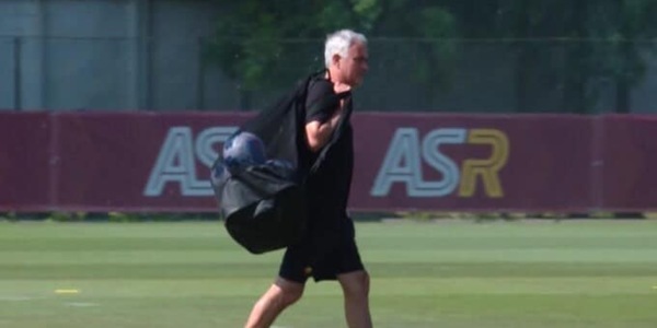 Roma, Zaniolo si allena in palestra