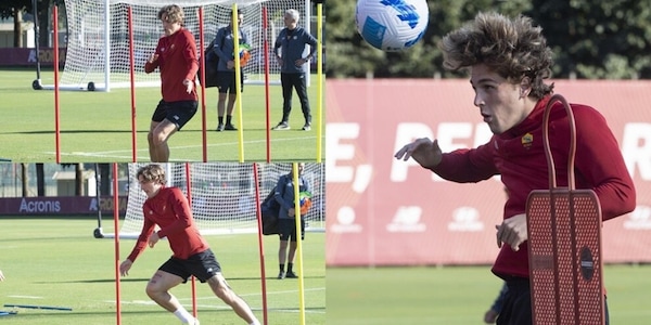 Roma, Zaniolo punta la Juve: che grinta in allenamento