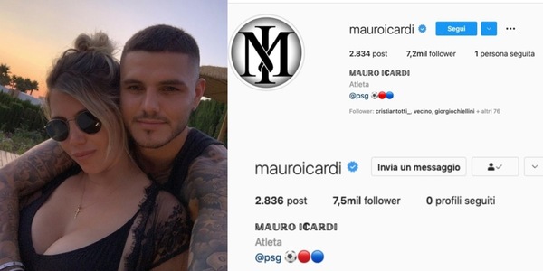 Crisi Icardi e Wanda, arriva un altro segnale social: lui non la segue più su Instagram