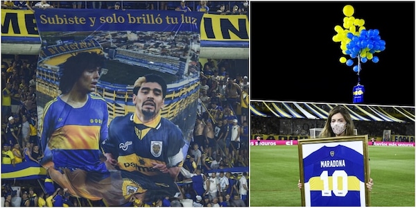 Maradona celebrato dalla Bombonera: maglia speciale per la figlia