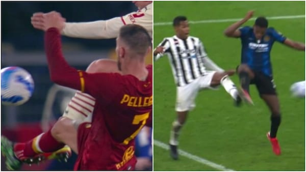 Roma-Milan, il contatto Pellegrini-Kjaer in pieno recupero che ha fatto infuriare Mourinho