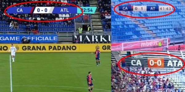 Cagliari-Atalanta, cambia la grafica: il motivo è incredibile