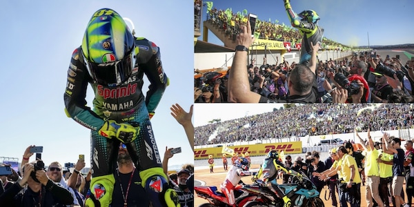 Valentino Rossi, grande festa a Valencia: l'omaggio dei piloti della Moto Gp e dei tifosi