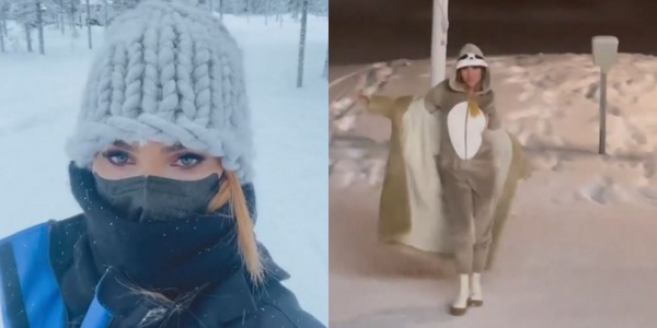 Ilary Blasi sulla neve della Lapponia: il motivo del viaggio