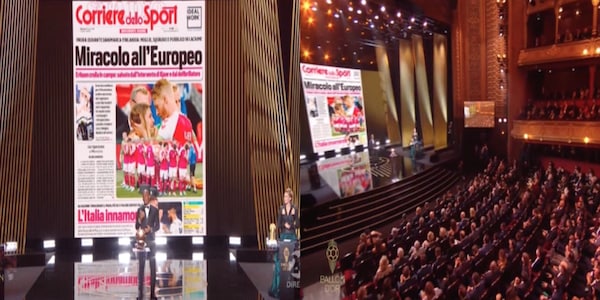 La prima pagina del Corriere dello Sport-Stadio alla cerimonia del Pallone d'Oro