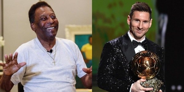 Pelé omaggia Messi per il Pallone d'Oro con un messaggio social