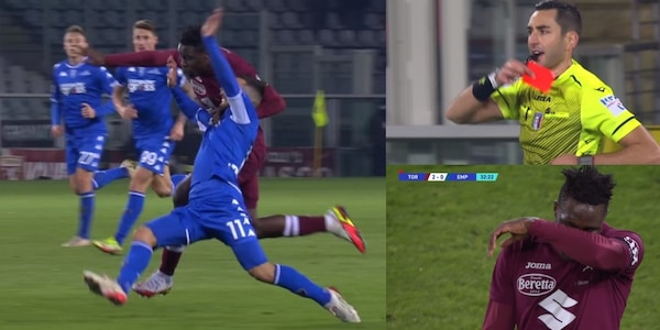 Singo espulso in Torino-Empoli: l'errore dell'arbitro e l'intervento del Var FOTO