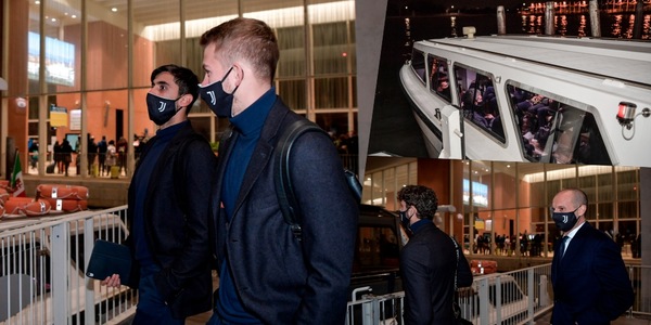 Juve, l'arrivo a Venezia e il viaggio in vaporetto