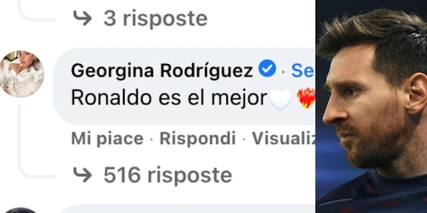 Georgina commenta il post di Messi per Aguero: "Ronaldo è il migliore"