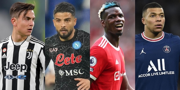 Dybala, Insigne, Pogba, Mbappè e gli altri: i top player in scadenza nel 2022