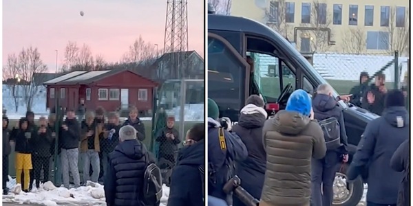 Roma, tifoso del Bodo lancia una palla di neve verso Mourinho, il tecnico non la prende bene