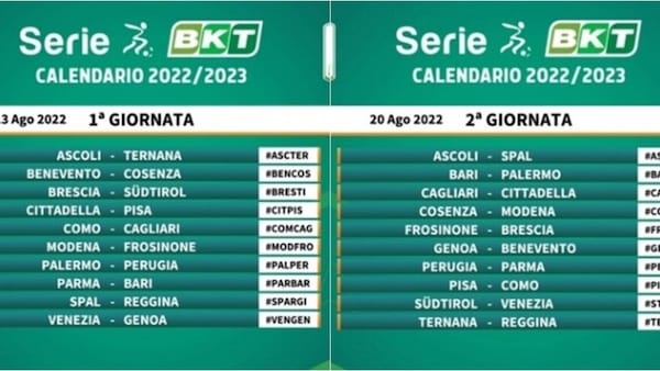 Serie B, il calendario della stagione 2022/2023