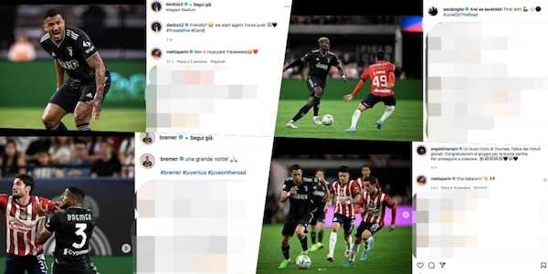 Juve, festa social dopo la prima vittoria della stagione