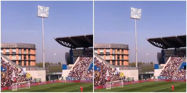 Sassuolo-Inter, luci accese al Mapei nonostante il sole: social in rivolta. Ma c'è un motivo