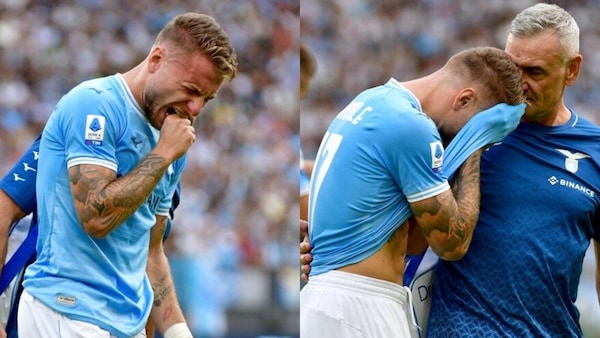Immobile, la smorfia di dolore e la maglia sul volto: l’infortunio che fa tremare la Lazio