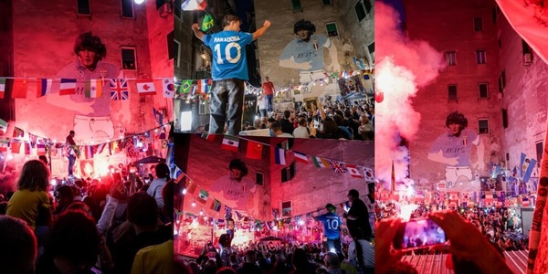 Napoli, che festa per il compleanno di Maradona!