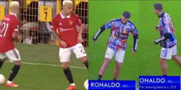 La brutta figura di Cristiano Ronaldo: prova a imitare Antony ma finisce male
