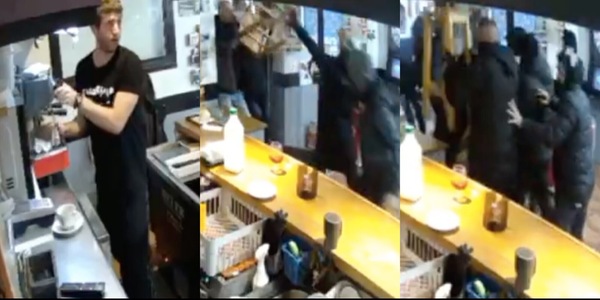 Tifosi del Barça assaltano un bar: il video mette i brividi