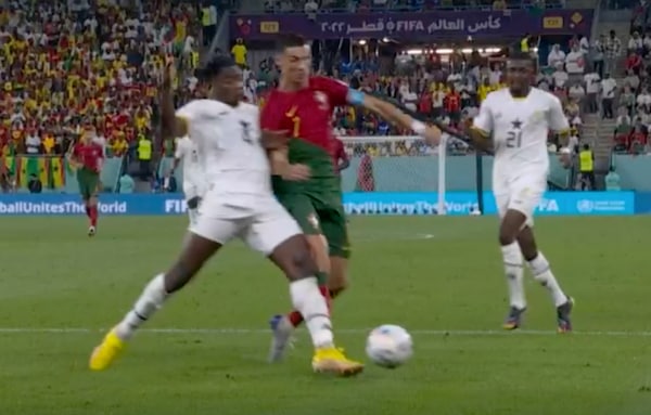 Il rigore generoso concesso a Cristiano Ronaldo in Portogallo-Ghana