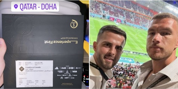 Pjanic e Dzeko, c'è anche la Bosnia ai Mondiali: il selfie allo stadio
