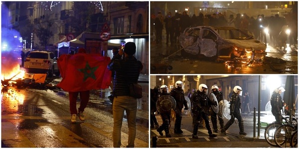 Terrore a Bruxelles e Amsterdam: guerriglia urbana per le strade dopo Belgio-Marocco