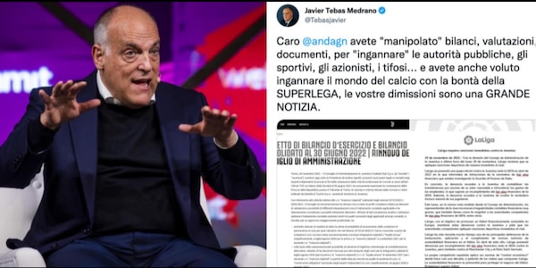 Tebas, attacco personale ad Agnelli sui social: il tweet è clamoroso