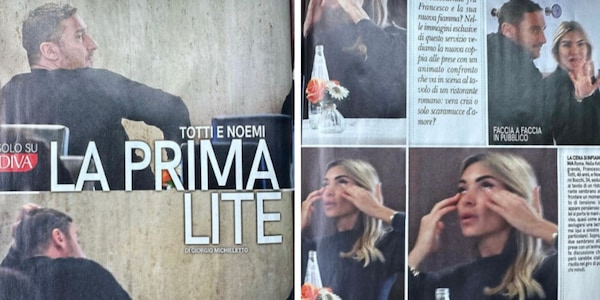 Totti e Noemi al ristorante tra liti e lacrime? C'è di mezzo un telefono...