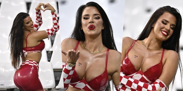 Ivana Knoll, balletto sexy in tribuna per Croazia-Brasile