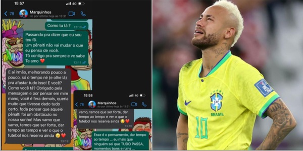 Neymar e i messaggi privati con i compagni del Brasile pubblicati sui social