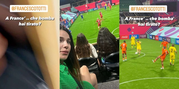 La moglie di Del Piero colpita in pieno da Totti: "A Francè, che bomba hai tirato..."