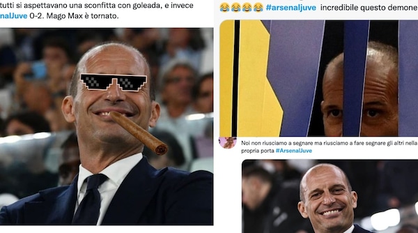 Juve, Allegri star dei social: stende l'Arsenal con i baby, un tiro e due autogol!