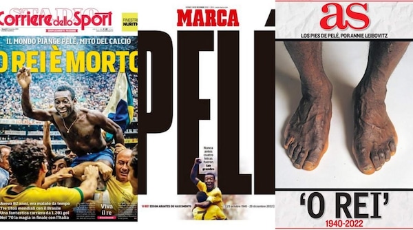 Addio Pelé, le prime pagine dei quotidiani