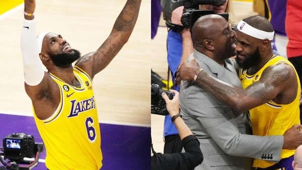 LeBron James, è record di punti! E che abbraccio con Magic Johnson…