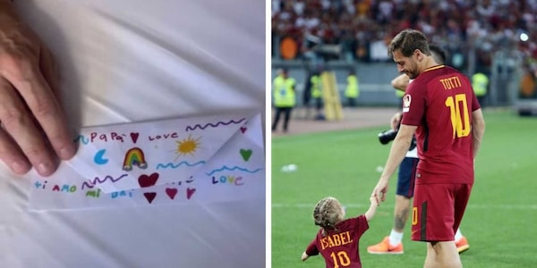 Totti in lacrime per il messaggio della figlia Isabel: cosa c'è scritto
