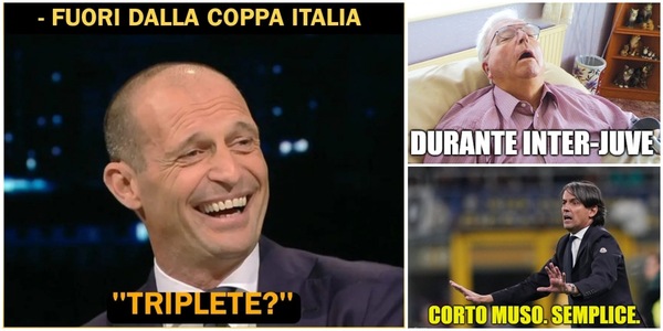 "L'Inter di corto muso in finale di Coppa Italia, la Juve fa Triplete": tifosi scatenati sui social