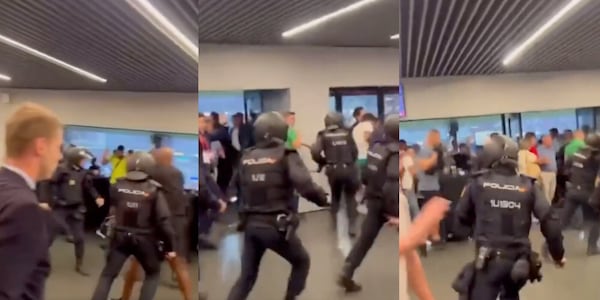 Atletico Madrid-Feyenoord choc: rissa nella zona vip, interviene la polizia