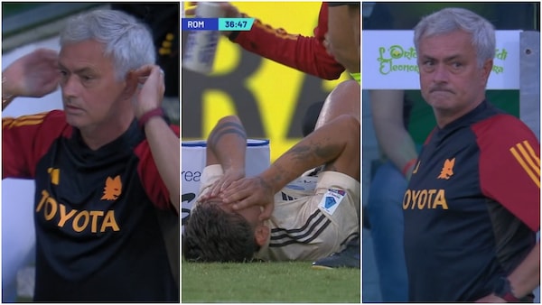 Dybala, Roma terrorizzata: botta al ginocchio, Mourinho con le mani in testa