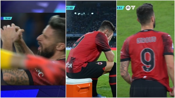 Giroud, la rabbia dopo il cambio deciso da Pioli in Napoli-Milan