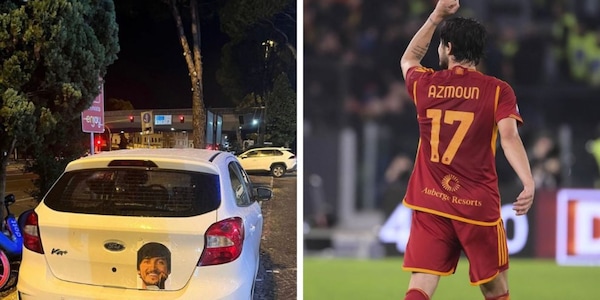 Azmoun segna, il tifoso della Roma impazzisce e lo mette... in macchina