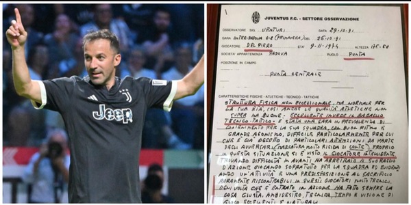 Del Piero, spunta una valutazione di 32 anni fa: l'effetto è da brividi
