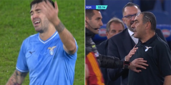 Caos nel derby: urla e insulti tra panchine. Sarri imbufalito