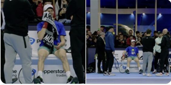 Sinner torna in campo ad allenarsi dopo la battaglia con Djokovic