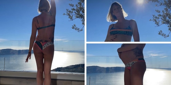 Federica Pellegrini, le sexy immagini del balletto in bikini con il pancione