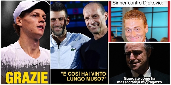 "Djokovic di lungo muso": social scatenati dopo il ko di Sinner in finale