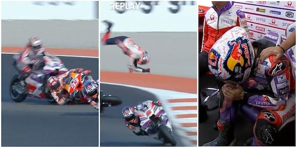 Jorge Martin cade e regala il mondiale a Bagnaia: scoppia a piangere nei box