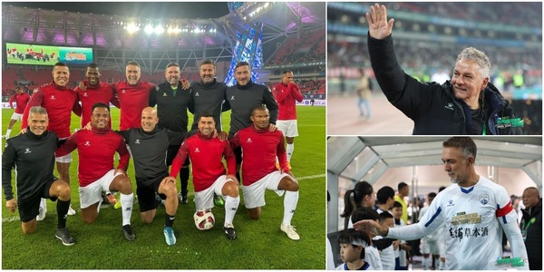 Match da sogno in Cina: Totti contro Batistuta sotto gli occhi di Baggio