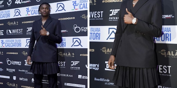 Leao, che look agli Oscar del calcio! Ecco le FOTO con la gonna