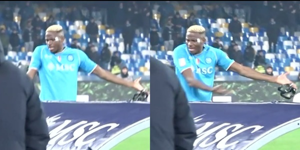 Napoli, Osimhen è una furia: discussione con Ostigard e altri compagni